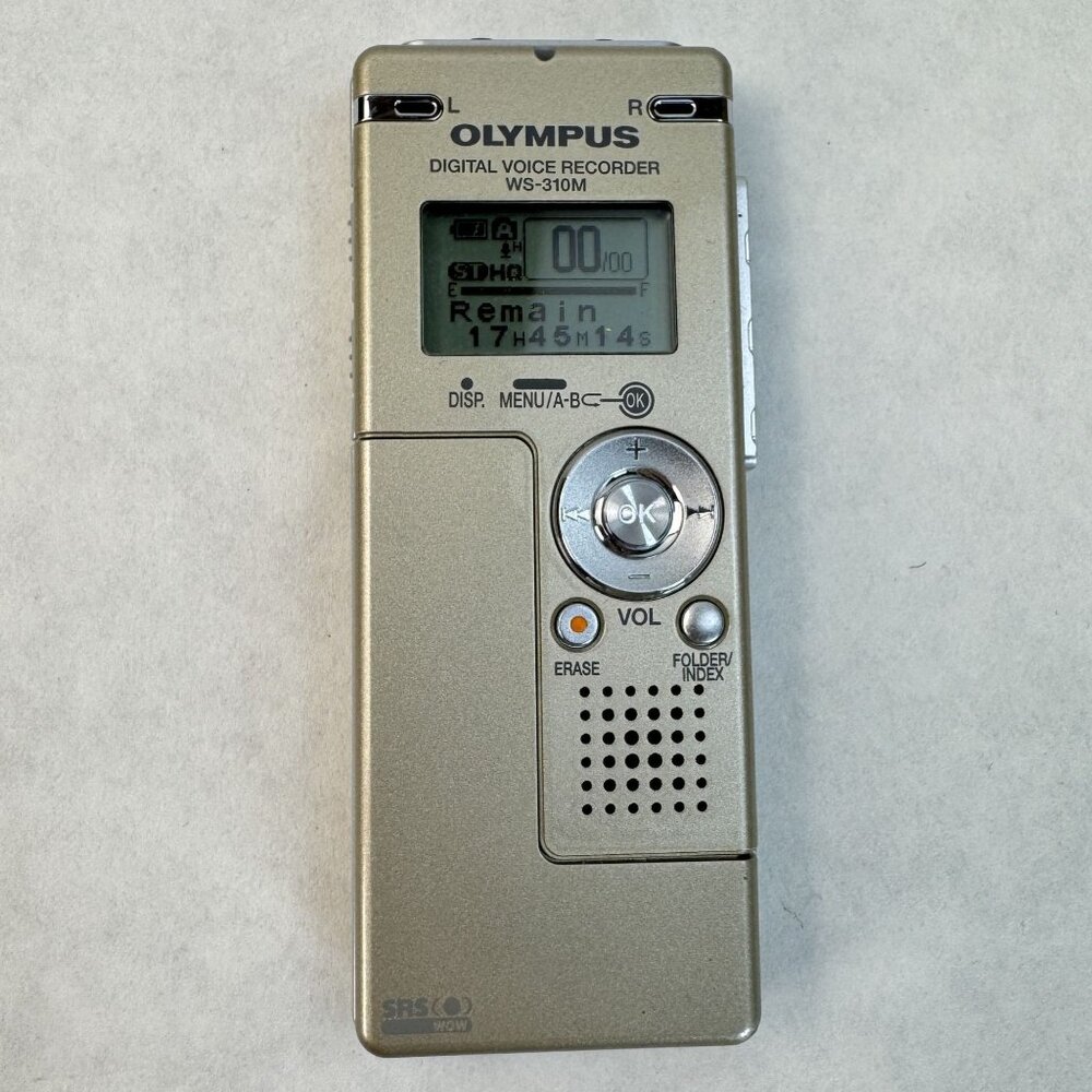 Olympus WS-310M Digital Voice Recorder USB 512MB SRS WOW Sound Silver Compact